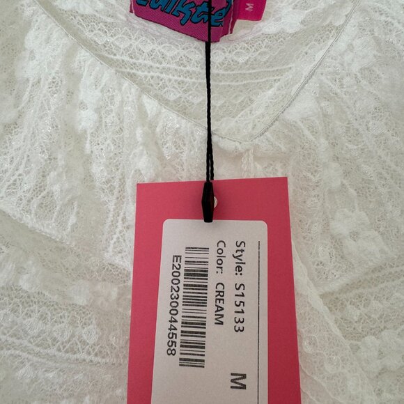 Edikted Textured Sheer Lace Mini Dress - NWT Size M - Picture 7 of 7